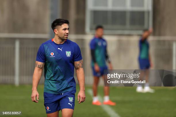 New Zealand Warriors player Shaun Johnson at training as the team returns home to Mt Smart Stadium to play the remaining home matches of the NRL 2022...