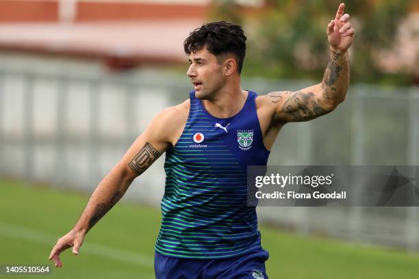 New Zealand Warriors player Jesse Arthars at training as the team returns home to Mt Smart Stadium to play the remaining home matches of the NRL 2022...
