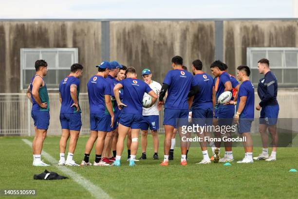 The New Zealand Warriors at training as the team returns home to Mt Smart Stadium to play the remaining home matches of the NRL 2022 season in front...
