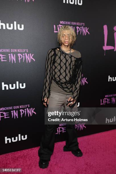 Iann Dior attends "Machine Gun Kelly's Life In Pink" premiere at on June 27, 2022 in New York City.