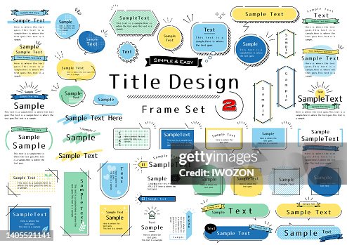 Title Design Frame Set High-Res Vector Graphic - Getty Images