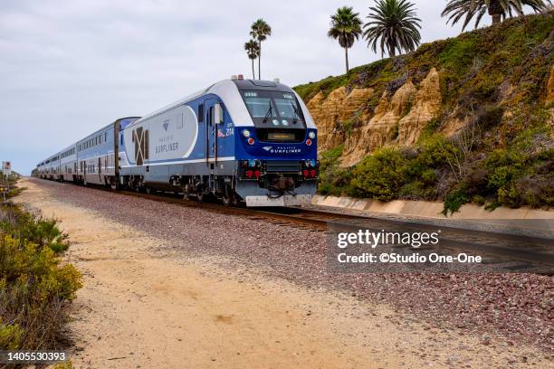 amtrak surfliner - amtrak train stock pictures, royalty-free photos & images