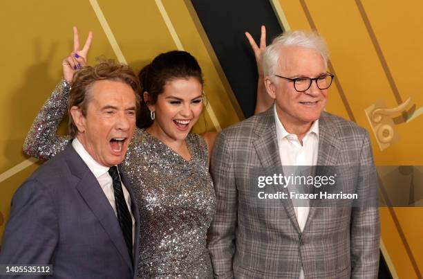 Martin Short, Selena Gomez, Steve Martin attend Los Angeles Premiere of "Only Murders In The Building" Season 2 at DGA Theater Complex on June 27,...