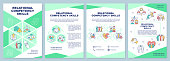 Relational competency skills green brochure template