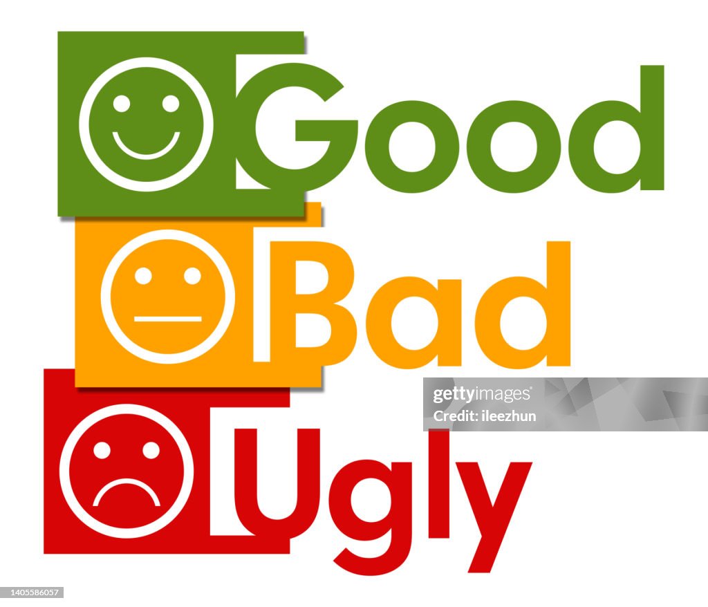 Good Bad Ugly Colorful Boxes High-Res Vector Graphic - Getty Images