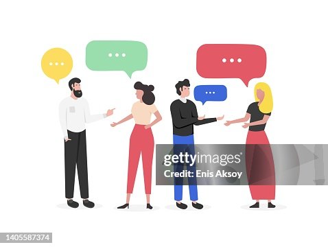 Social network group of people discussion Social network group of people discussion