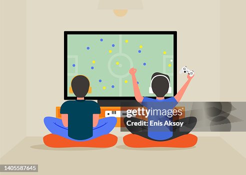 Playing video games Playing video games