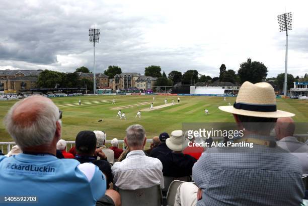 General view of play during the LV= Insurance County Championship match between Essex vs Hampshire at Cloudfm County Ground on June 28, 2022 in...