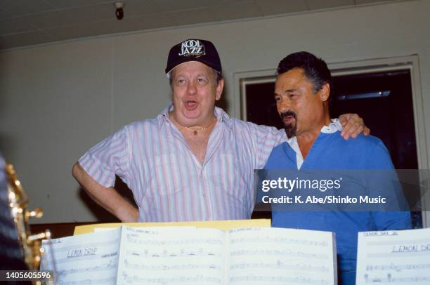 Mel Torme & Shorty Rogers take sides together, Local 47, LA, US, 1st June 1984.