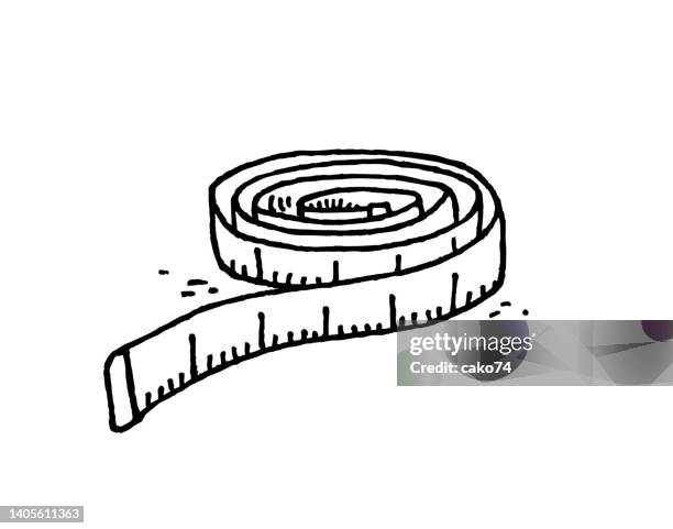 illustrations, cliparts, dessins animés et icônes de ruban à mesurer dessiné à la main - mètre