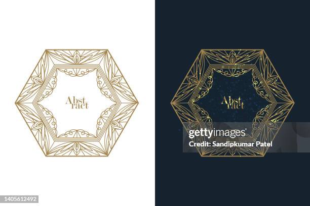 abstract element with gold lines. vector illustration. - art deco pattern stock illustrations