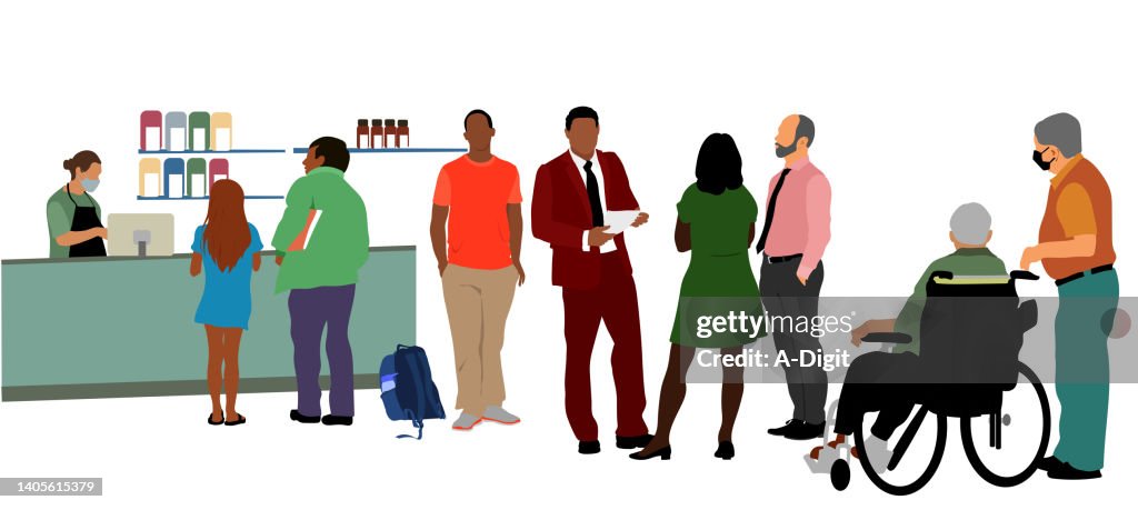 Flat Design Crowds Father And Daughter