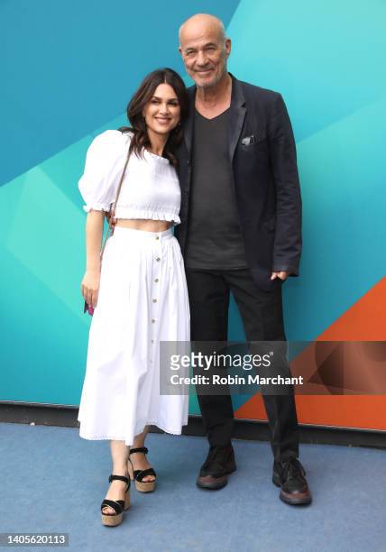 Viktoria Lauterbach and Heiner Lauterbach attend the ZDF-Get-together "Danke, Hans Janke" during Filmfest Munich 2022 at ZDF-Lounge in H'ugo's on...