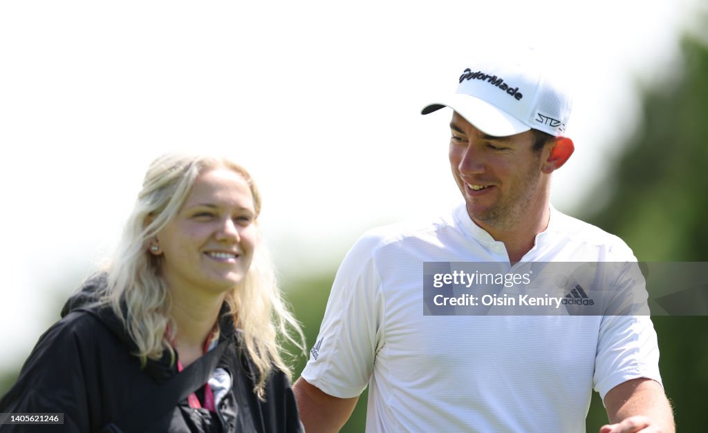 Lucas Herbert of Australia with his girlfriend Maggie during a... News