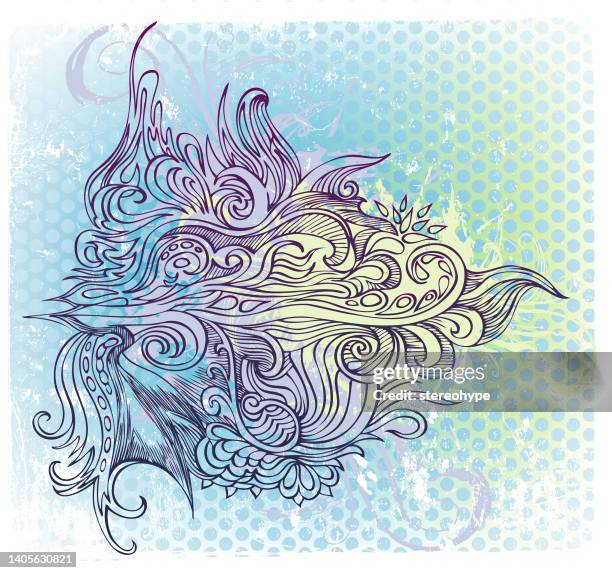 bird island abstract - feathers mess stock illustrations