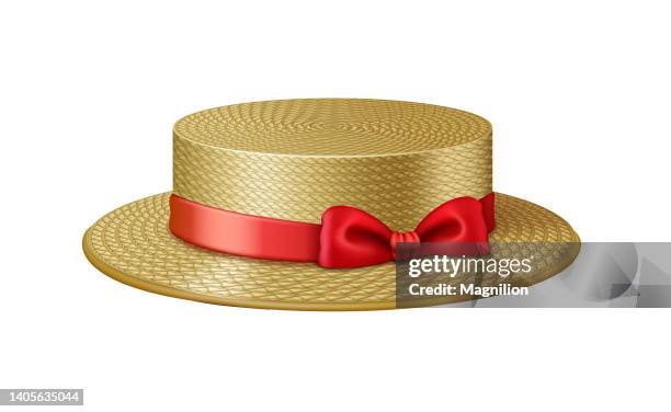 illustrations, cliparts, dessins animés et icônes de canotier - straw boater hat