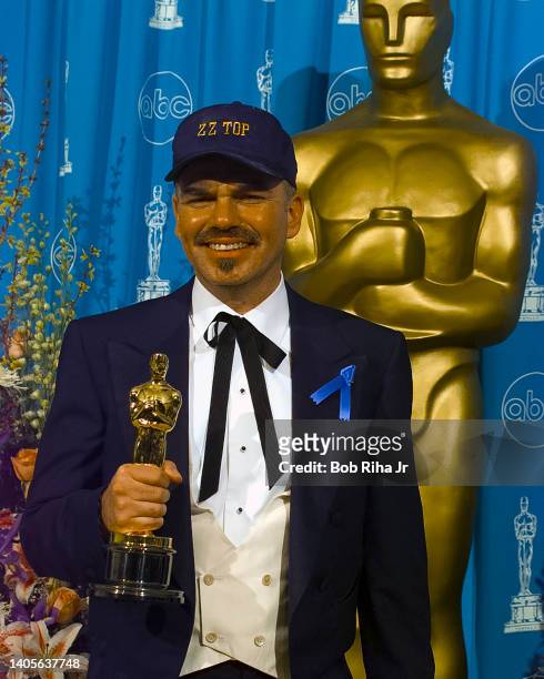 Oscar Winner Billy Bob Thornton backstage at Academy Awards Show, March 24, 1997 in Los Angeles, California.