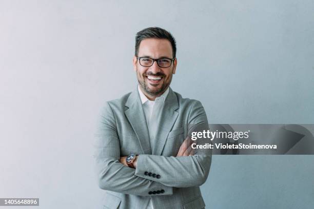 portrait of successful businessman. - bank manager stock pictures, royalty-free photos & images