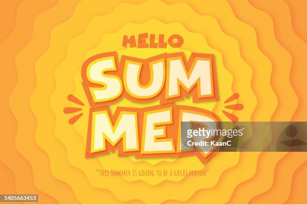 summer lettering. lettering composition of summer vacation on abstract background vector stock illustration - beach party backgrounds stock illustrations