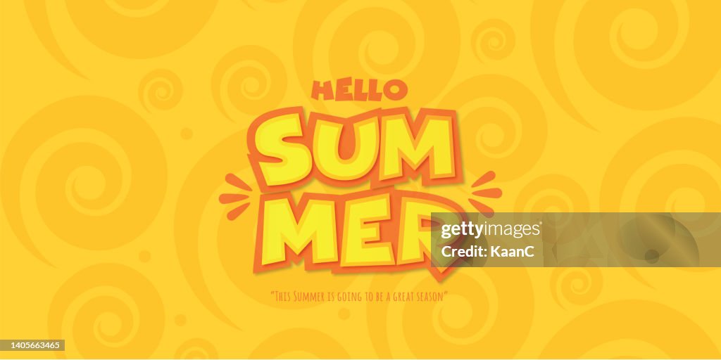 Summer lettering. Lettering composition of Summer Vacation on abstract background vector stock illustration