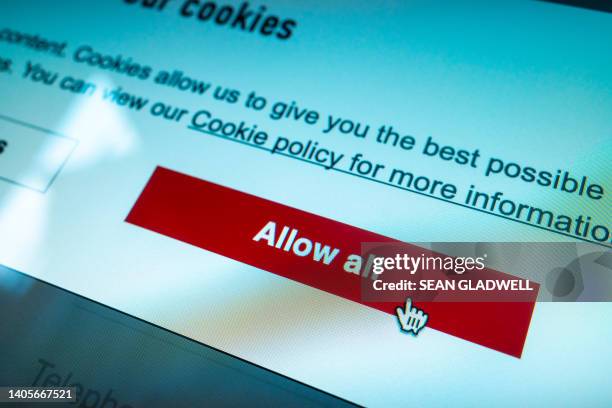 allow all cookies - gdrp stock-fotos und bilder