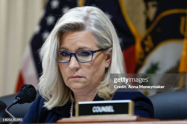 Rep. Liz Cheney , Vice Chair of the House Select Committee to Investigate the January 6th Attack on the U.S. Capitol, questions Cassidy Hutchinson, a...