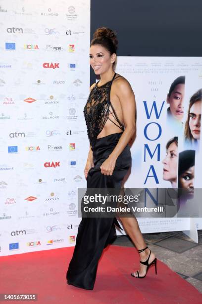 Eva Longoria attends the red carpet at the Taormina Film Fest 2022 on June 28, 2022 in Taormina, Italy.