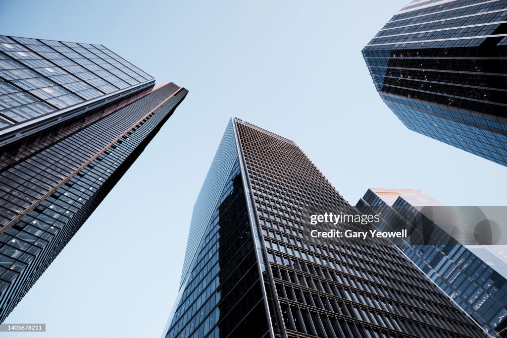 Low angle view of skyscrapers in London