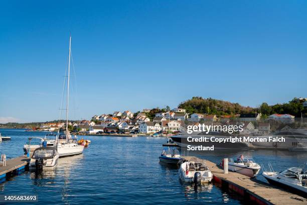 summer scene in kragerø - kragerø stock pictures, royalty-free photos & images