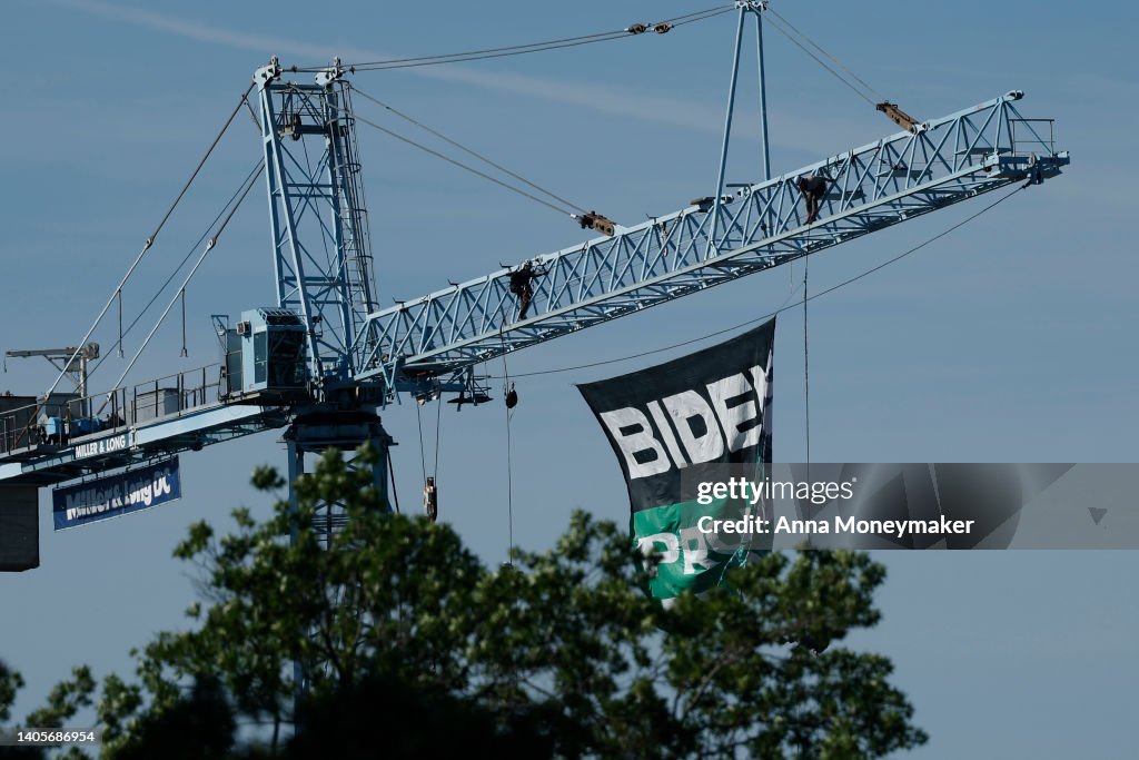 Abortion Rights Activists Unveil Protest Banner In D.C.