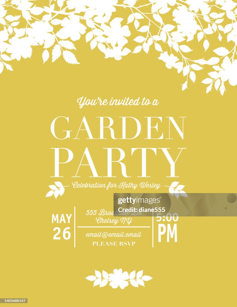 Wild Roses Party Invitation Template