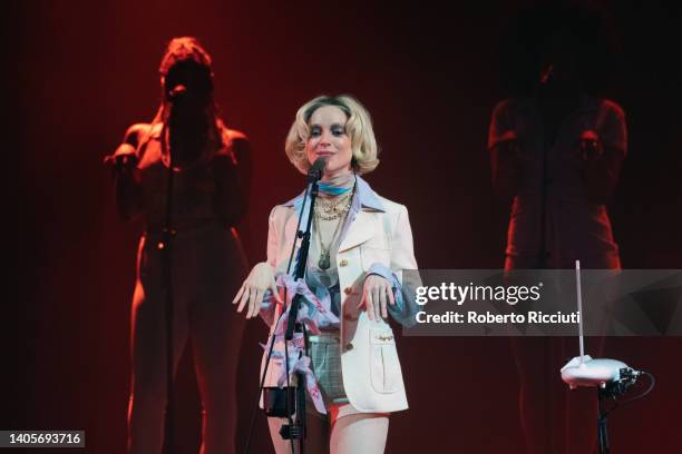 Annie Clark, aka St. Vincent, performs on stage at Usher Hall on June 28, 2022 in Edinburgh, Scotland.
