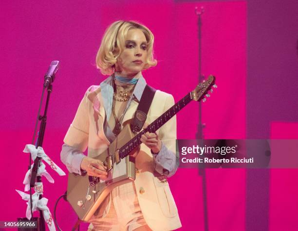 Annie Clark, aka St. Vincent, performs on stage at Usher Hall on June 28, 2022 in Edinburgh, Scotland.