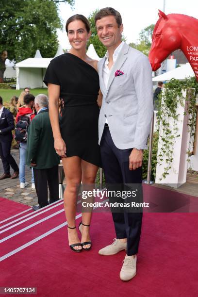 Lisa Müller and Thomas Müller attend the CHIO 2022 - Media Night on June 28, 2022 in Aachen, Germany.