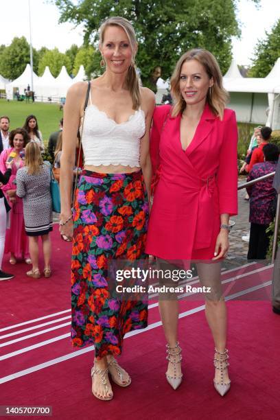 Christine Langner and Jule Gölsdorf attend the CHIO 2022 - Media Night on June 28, 2022 in Aachen, Germany.