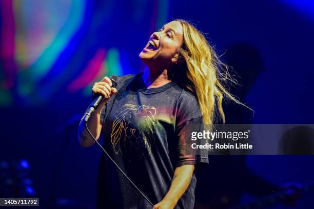 Alanis Morissette performs at The O2 Arena on June 28, 2022 in London, England.