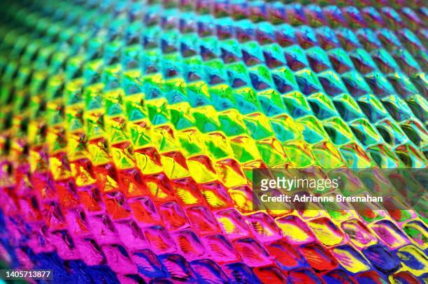 rainbow glass grid - changing color stock pictures, royalty-free photos & images