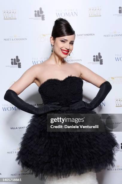 Sofia Carson attends the "Tell It Like A Woman" Gala during the Cinema & Champagne Event on June 28, 2022 in Taormina, Italy.