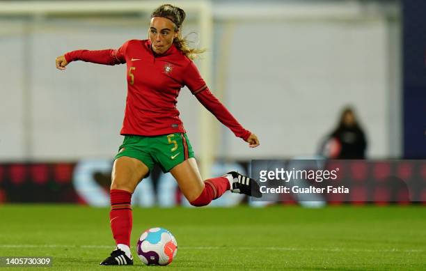 Joana Marchao of Portugal in action during the Women's International Friendly match between Portugal and Australia at Estadio Antonio Coimbra da Mota...