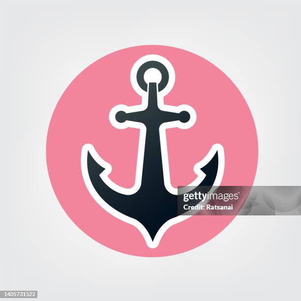 anchor - ship ropes stock illustrations