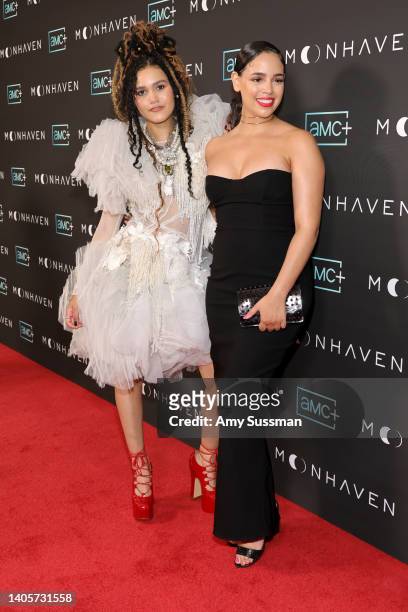 Emma McDonald and Yazzmin Newell attend AMC+ Original Series "Moonhaven" Premiere Event at The London West Hollywood at Beverly Hills on June 28,...