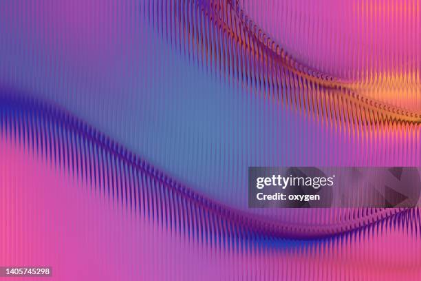 abstract swirl soft blured pink blue wavy background. multicolored striped morphing shape background. - saturated colour fotografías e imágenes de stock