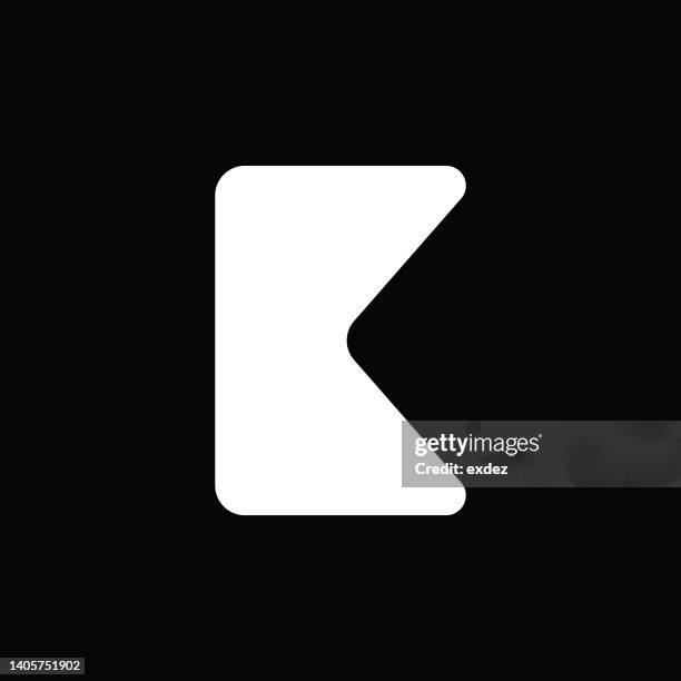 logo design with letter k - letter k stock illustrations