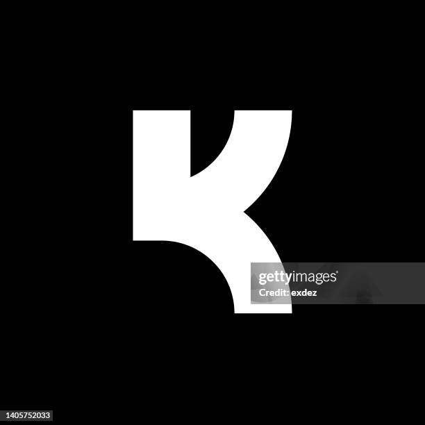 ilustrações, clipart, desenhos animados e ícones de logotipo design com letra k - letra k