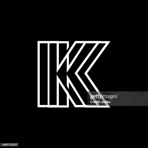 logo design with letter k - letter k stock illustrations