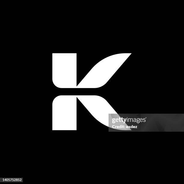 logo design with letter k - letter k stock illustrations