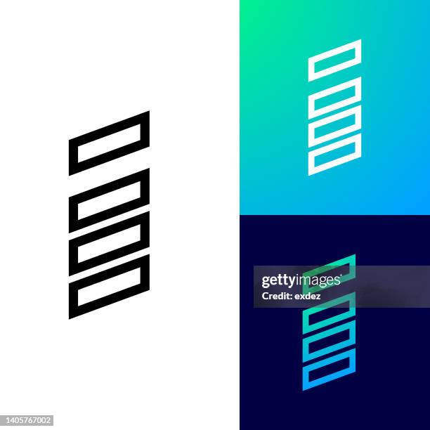 logo design with letter i - i letter logo stock illustrations