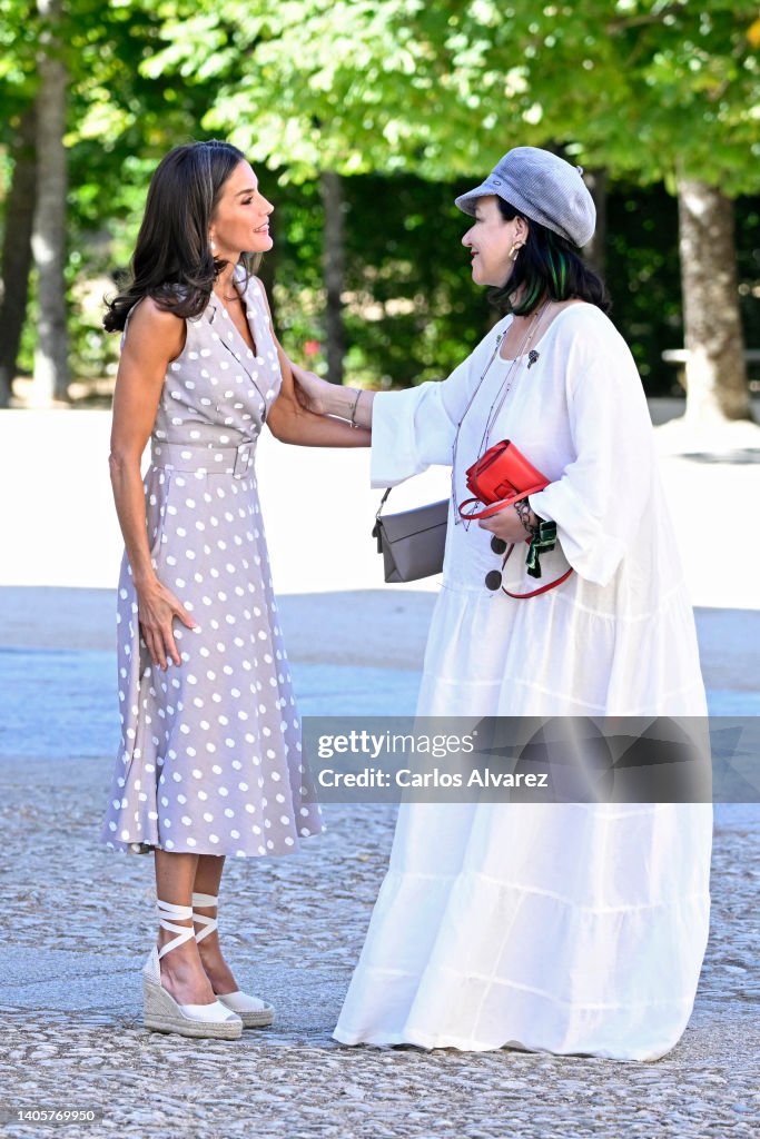 Queen Letizia Hosts Meeting With First Ladies During NATO Summit