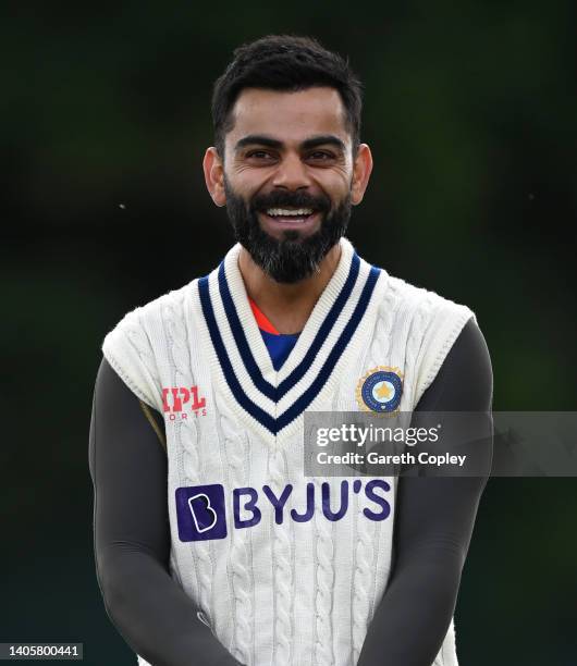 Virat Kohli of India waits to bat during a nets session at Edgbaston on June 29, 2022 in Birmingham, England.