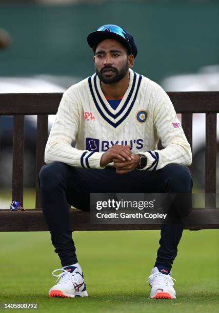 Mohammed Siraj of India during a nets session at Edgbaston on June 29, 2022 in Birmingham, England.